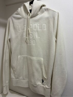 U.S. Polo Assn. Cream Textured Pullover Hoodie